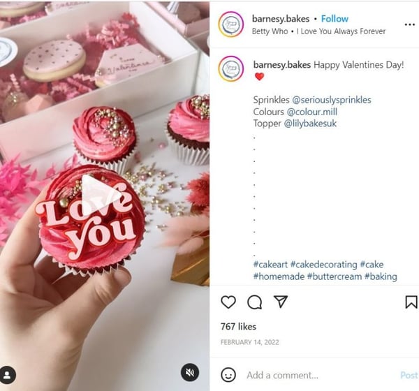 A screenshot of an Instagram Reel tutorial by barnesy.bakes