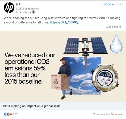 linkedin-profiles-and-pages-examples-hp-cause-marketing