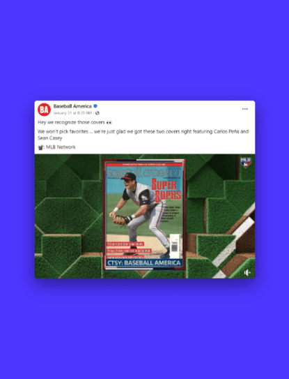 An example of Baseball America’s content curation strategy