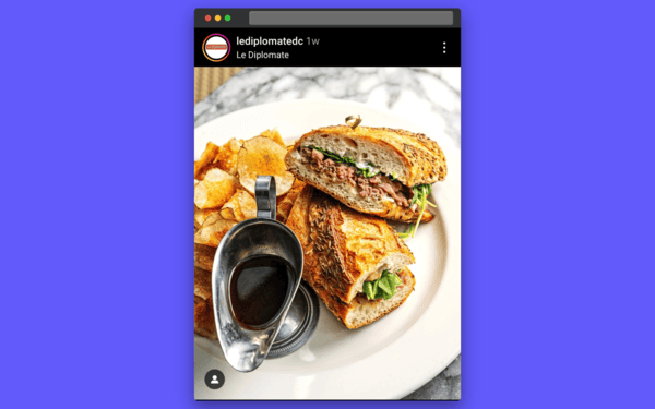 instagram screenshot of lediplmatedc