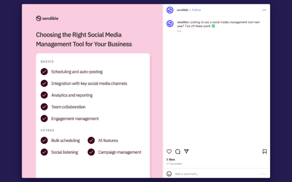 Instagram Dimensions for Marketers in 2025 Instagram post screenshot