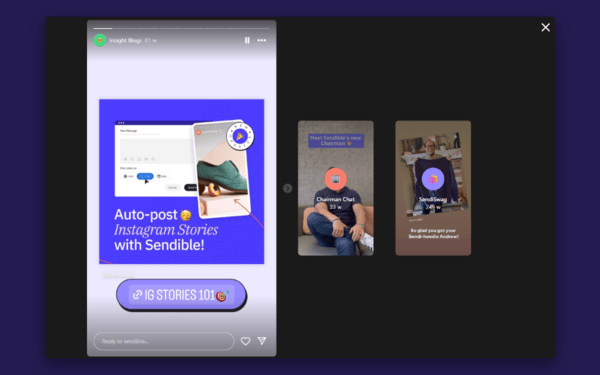 Instagram Dimensions for Marketers in 2025 Sendible Instagram story screenshot