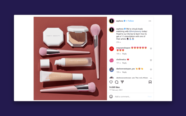 Sephora collaborated with various major brands to promote “Shade Finder”