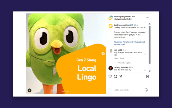 Duo Lingo IG Screenshot