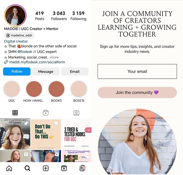 how to write a social media bio for your business digital creator example