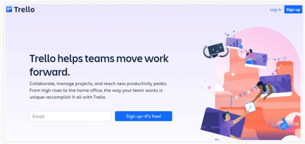 trello content planning management tool screenshot