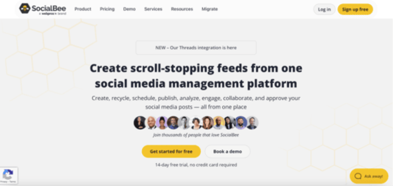 best social media management tools for car dealerships socialbee screenshot
