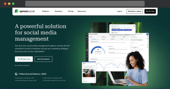 best social media management tools for car dealerships sproutsocial screenshot of homepage