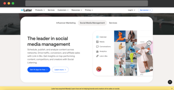 best social media management tools for real estate agencies later screenshot
