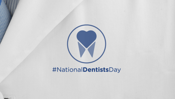 national dentist day advertisement with dental logo
