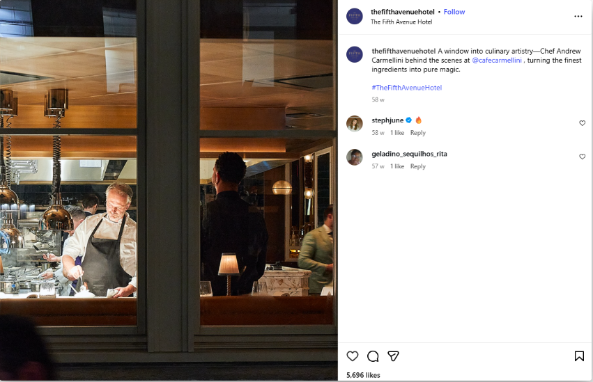 he Fifth Avenue Hotel introduces its chef and fine dining restaurant, putting a face to the name of the establishment