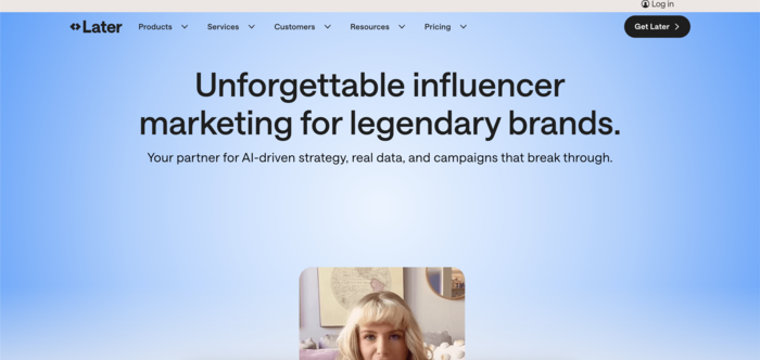 Best Social Media Management Tools for Dental Clinics Later screenshot of homepage