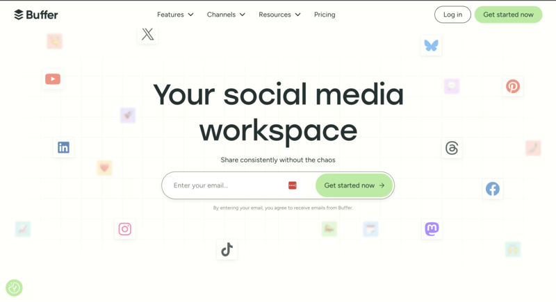 best-social-media-management-tools-for-hotels buffer homepage