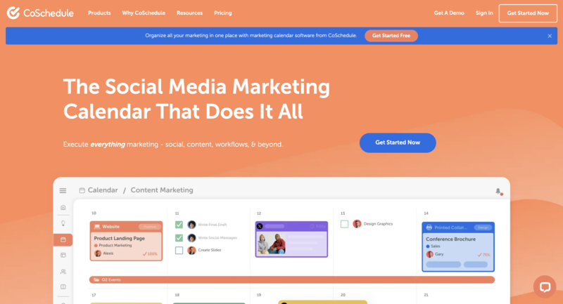 best-social-media-management-tools-for-hotels coschedule homepage