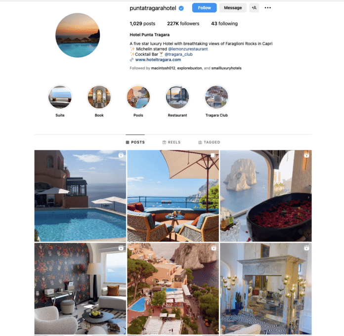 how to promote a hotel chain puntatragarahotel on instagram