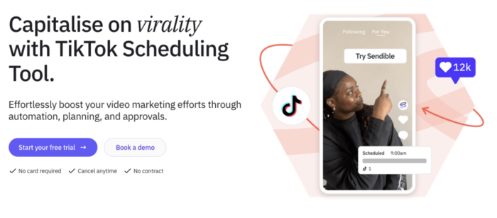 tiktok video editors sendible scheduling screenshot