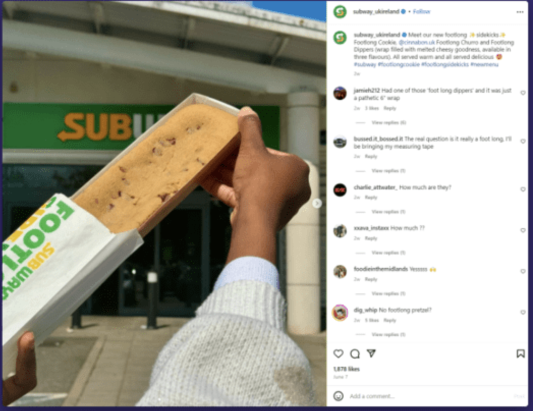 best time to post on Instagram subway screenshot