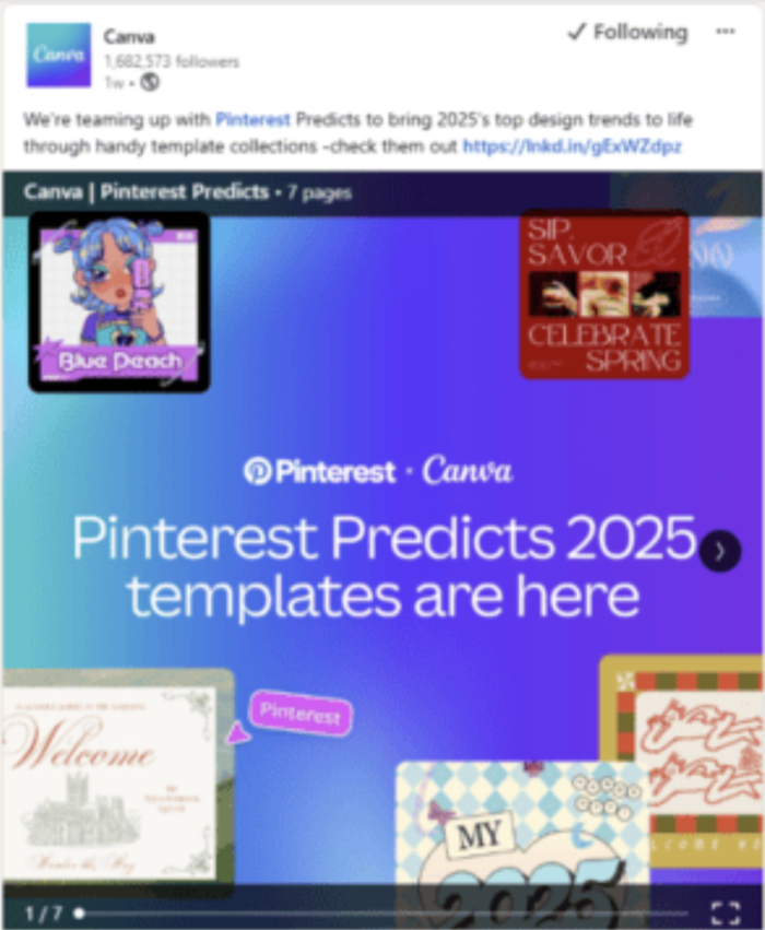 linkedin post size canva post