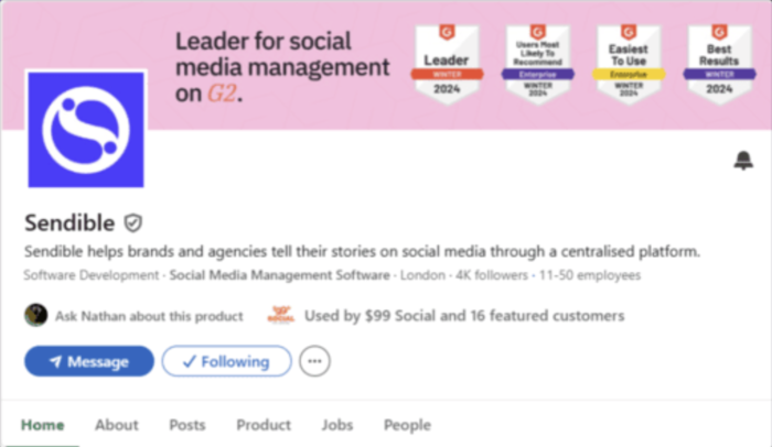 linkedin post size sendible profile linkedin