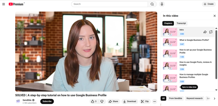social media video specs YouTube screen preview SS