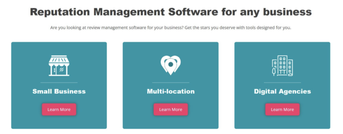 testimonial examples reputation management software screenshot