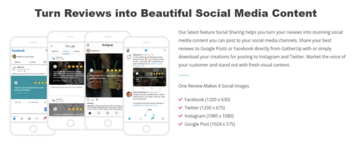 testimonial examples reviews into social media content screenshot