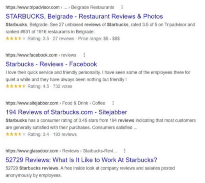 testimonial examples starbucks example screenshot
