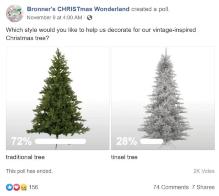interactive Facebook post Christmas wonderland