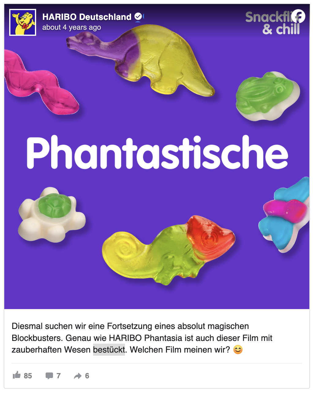 interactive facebook posts HARIBO