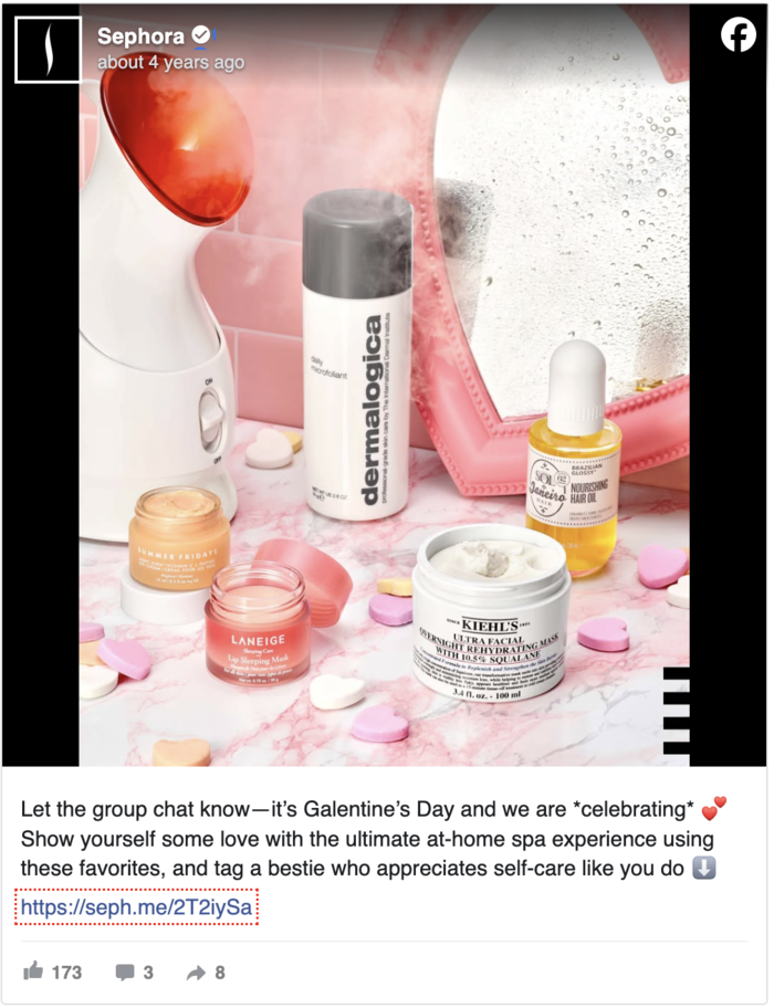 interactive facebook posts sephora
