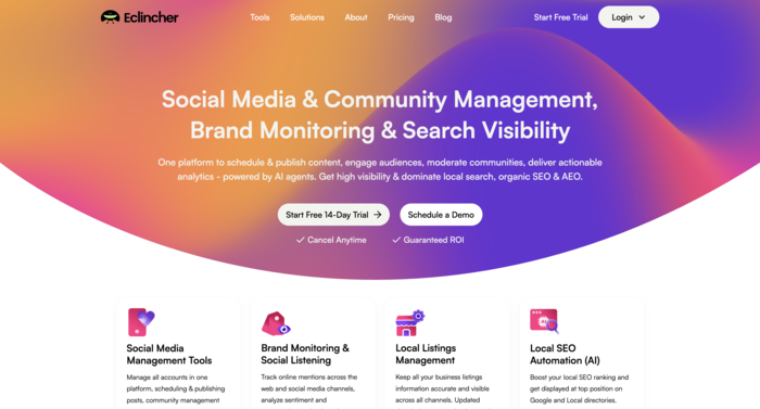 social media management tools eclincher