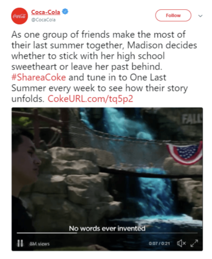 Facebook hashtags cocacola post example twitter