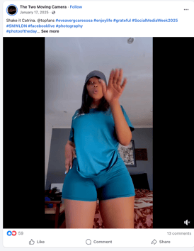 hashtags on Facebook example