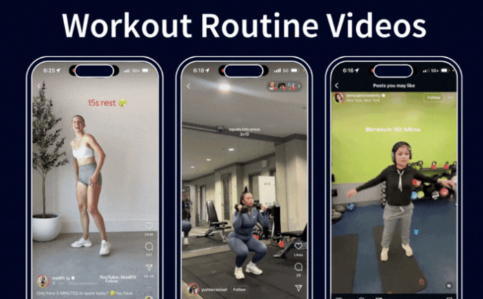 health and wellness content marketing workout routine videos