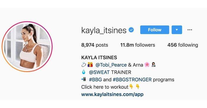 top fitness bio for instagram kayla fitness