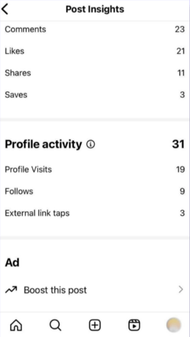 Instagram metrics comments and post insights