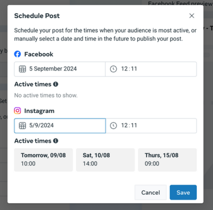 Instagram stories schedule post
