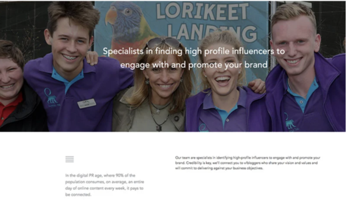 social media services Lorikeet landing