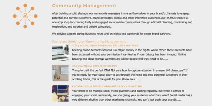 social media services community management