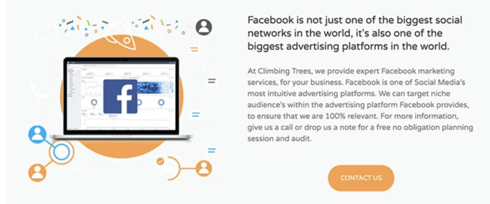 social media services facebook example