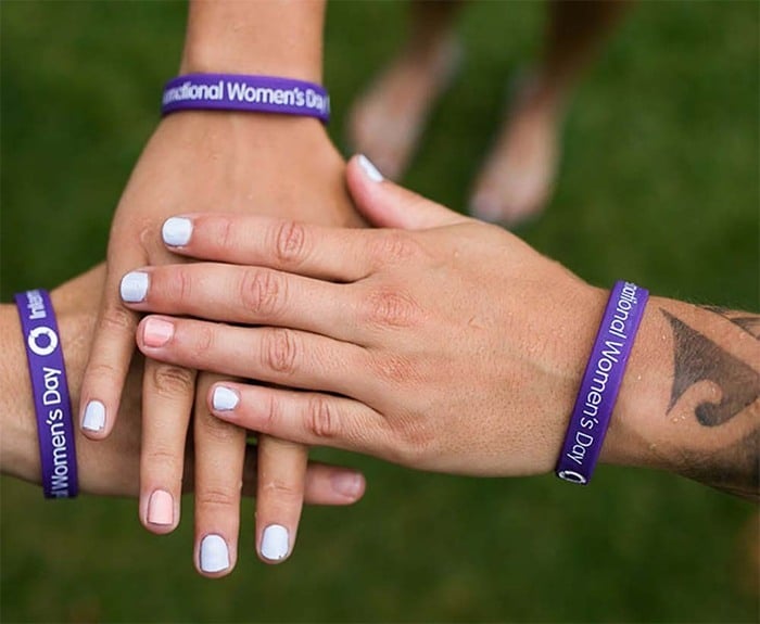 womans day posts  IWD wrist band