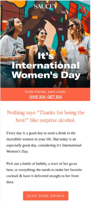 womans day posts saucey