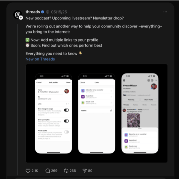Threads insights podcast post