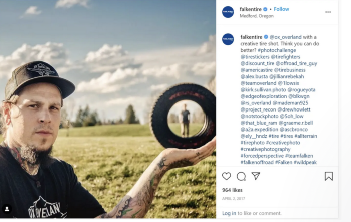 auto industry marketing falkentire instagram screenshot