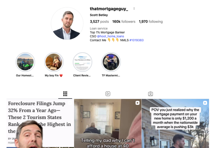 mortgage social media marketing themortgageguy
