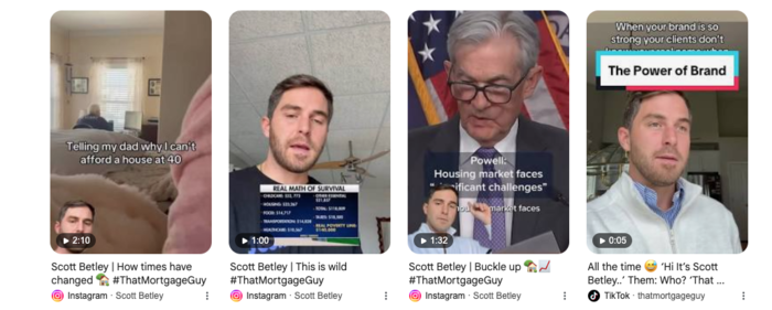 mortgage social media marketing tiktok screenshot