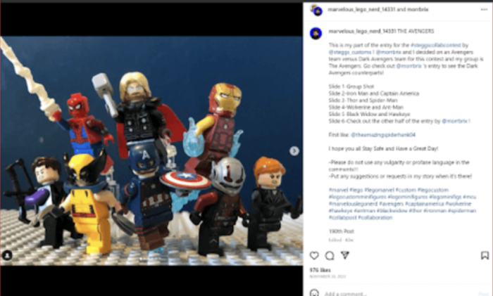 instagram collaborative posts lego