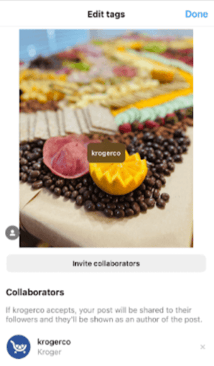 instagram collaborative posts tagging example