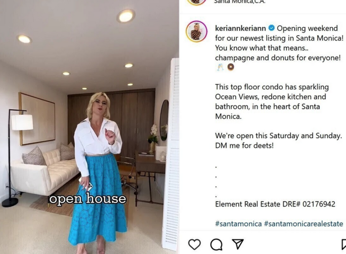 realtor social media content open house