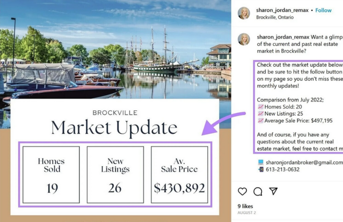 realtor social media content remax